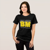 Grappig Vandaag Afkorting Vet Drukwerk Tri-Blend Shirt (Voorkant volledig)