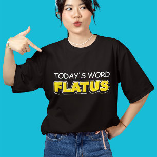 Grappig Vandaag Woord Flatus Typografie Tri-Blend Shirt