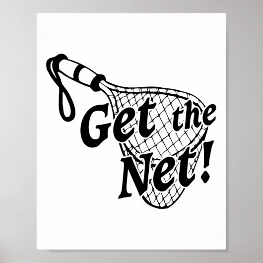 Grappig Vang Het Net Vissen Bootvaren Lucky Vissen Poster (Voorkant)