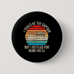 Grappig varen, ik zou de kapitein pontonboot kunne ronde button 5,7 cm