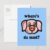 Grappig varken briefkaart (Voorkant / Achterkant)