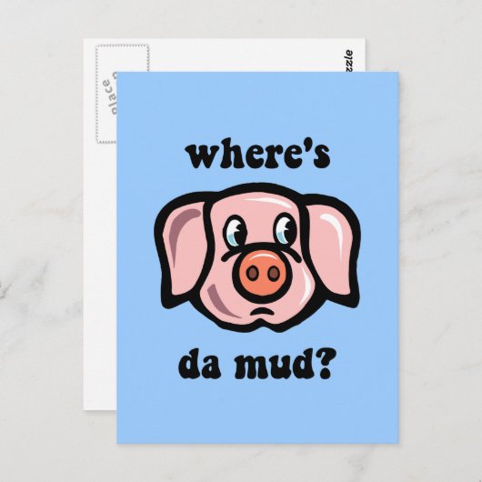 Grappig varken briefkaart (Voorkant / Achterkant)