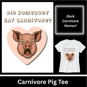 Grappig varken carnivoor liefhebber cadeau t-shirt