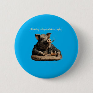 Grappig varken dier vaders dag mannen vrouwen ronde button 5,7 cm