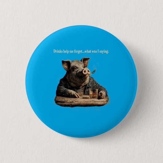 Grappig varken dier vaders dag mannen vrouwen ronde button 5,7 cm (Voorkant)