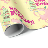 Grappig varken Happy Birthday! Giant Layer Cake Ca Cadeaupapier (Rol Hoek)