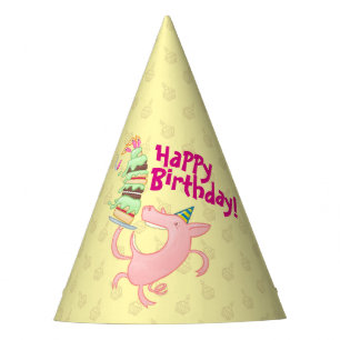 Grappig varken Happy Birthday! Giant Layer Cake Ca Feesthoedjes