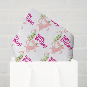 Grappig varken Happy Birthday! Giant Layer Cake Ca Tissuepapier