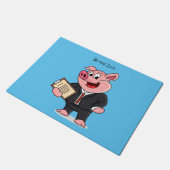 Grappig varken in business suit cartoon deurmat (Schuin)