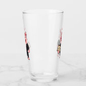 Grappig varken in business suit cartoon glas (Links)