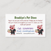 Grappig varken in business suit cartoon visitekaartje (Voorkant)