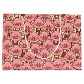 Grappig varken in overalls groot cadeauzakje (Achterkant)