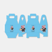 Grappig varken in zakelijk pak cartoon bedankdoosjes (Uitgevouwen)