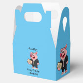 Grappig varken in zakelijk pak cartoon bedankdoosjes (Geopend)