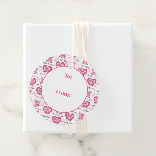 Grappig varken liefde woordspeling bedankjes labels (In situ)