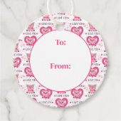 Grappig varken liefde woordspeling bedankjes labels (Voorkant)