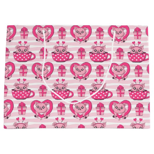 Grappig varken liefde woordspeling groot cadeauzakje (Voorkant)