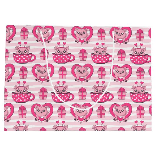 Grappig varken liefde woordspeling groot cadeauzakje (Achterkant)