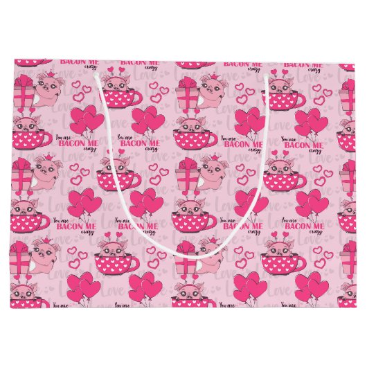 Grappig varken liefde woordspeling groot cadeauzakje (Achterkant)