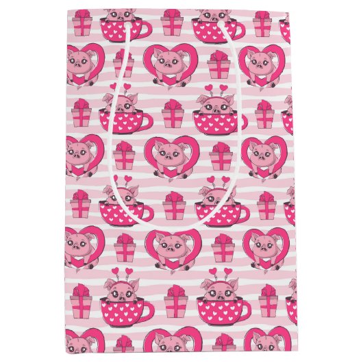 Grappig varken liefde woordspeling medium cadeauzakje (Voorkant)