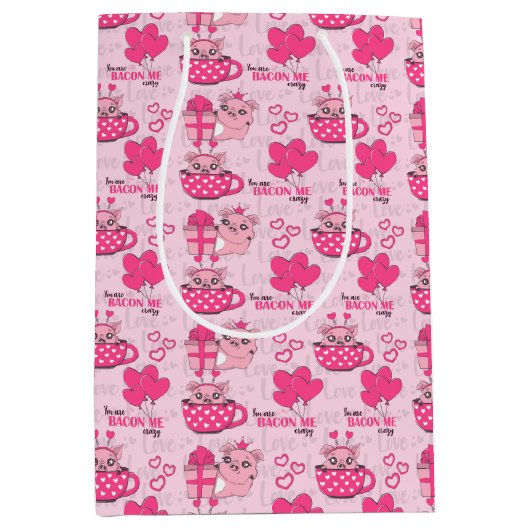 Grappig varken liefde woordspeling medium cadeauzakje (Voorkant)