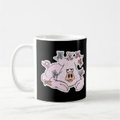 grappig varken met biggen koffiemok (Links)