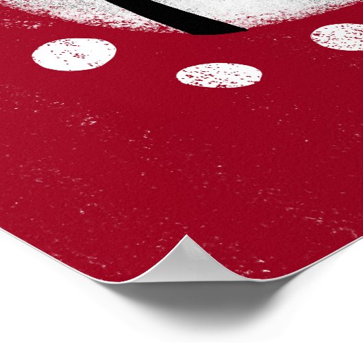 Grappig varken op rode Posters muurkunst (Hoek)