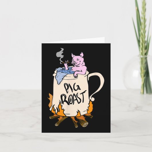Grappig Varken Spit Roast BBQ Party Grill Master G Kaart (Voorkant)
