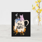 Grappig Varken Spit Roast BBQ Party Grill Master G Kaart (Gele Bloem)