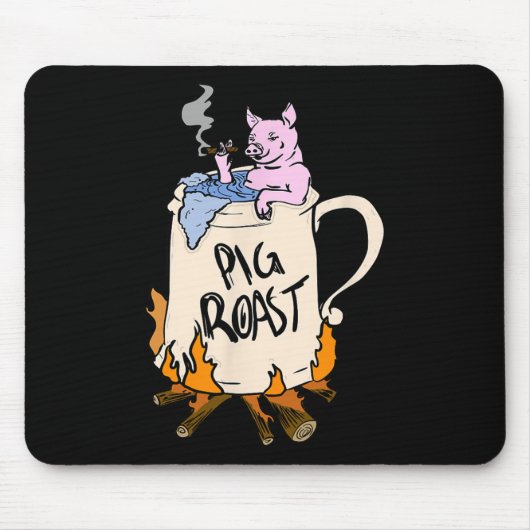 Grappig Varken Spit Roast BBQ Party Grill Master G Muismat (Voorkant)