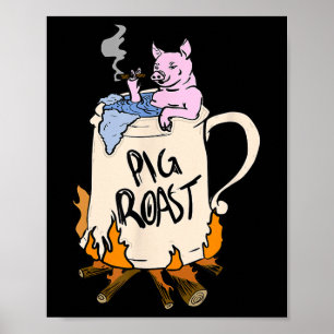 Grappig Varken Spit Roast BBQ Party Grill Master G Poster