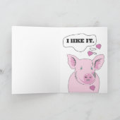 Grappig varken ziet er dik uit, hij vindt het leuk kaart (Binnen)