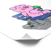 Grappig varkensconsumptie-ijs | Achterkleur kiezen Foto Afdruk (Hoek)