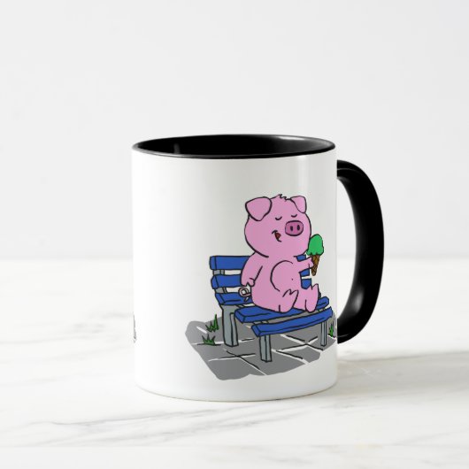 Grappig varkensconsumptie-ijs | Achterkleur kiezen Mok (Voorkant rechts)