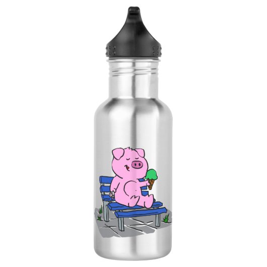 Grappig varkensconsumptie-ijs | Achterkleur kiezen Waterfles (Rechts)