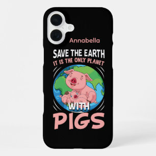 Grappig varkensliefhebbers woord kunst iPhone 16 plus hoesje