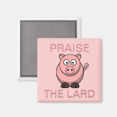 Grappig Varkensspek loven de Lard Piggy Magnet (Voorkant / Achterkant)