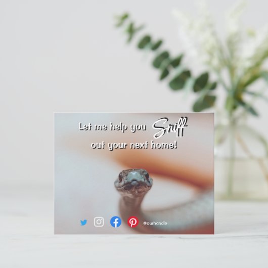 grappig vastgoed dat je je volgende huisslang uits briefkaart (Staand voorkant)