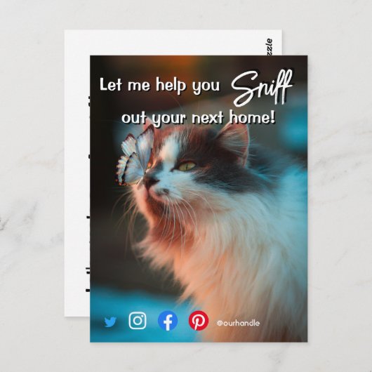 grappig vastgoed dat je je volgende kat uitzoekt briefkaart (Voorkant / Achterkant)