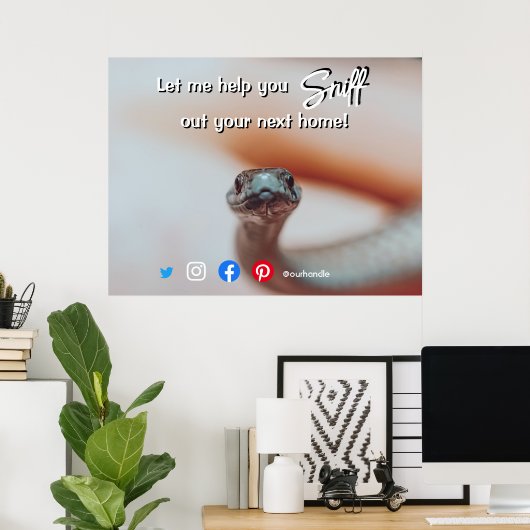 grappig vastgoed dat je je volgende thuisslang eru poster (Thuiskantoor)