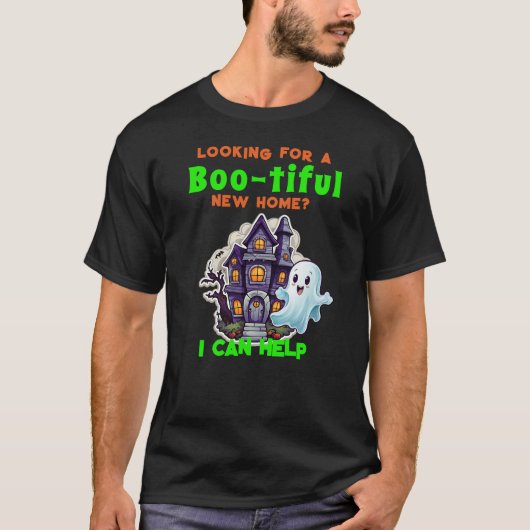 Grappig vastgoed spookhuis t-shirt (Voorkant)