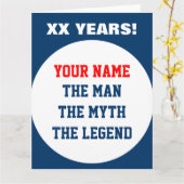 Grappig veel te grote Birthday-kaart voor mannen Kaart (Gele Bloem)