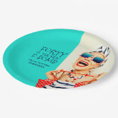 Grappig veertig is de New F-Bomb Birthday Party Papieren Bordje (Gekanteld)