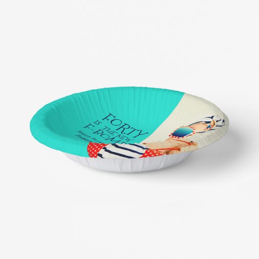 Grappig veertig is de New F-Bomb Birthday Party Papieren Kommen (Gebogen)