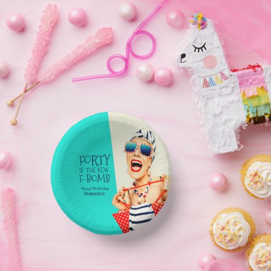 Grappig veertig is de New F-Bomb Birthday Party Papieren Kommen (Feest)