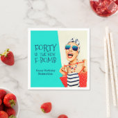 Grappig veertig is de nieuwe F-Bomb 40e verjaardag Servet (Insitu)