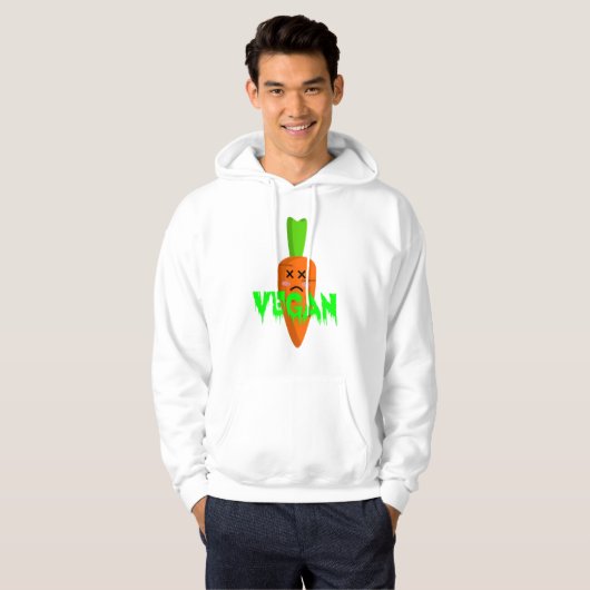 Grappig vegan halloween kostuum of grap cadeau hoodie (Voorkant volledig)