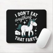 Grappig Vegan Ik eet niets dat groente scheten Muismat (Met muis)