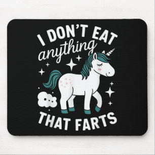 Grappig Vegan Ik eet niets dat groente scheten Muismat