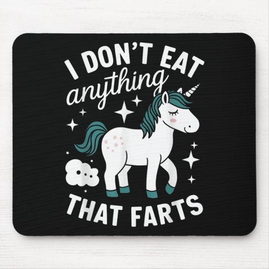 Grappig Vegan Ik eet niets dat groente scheten Muismat (Voorkant)